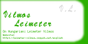 vilmos leimeter business card